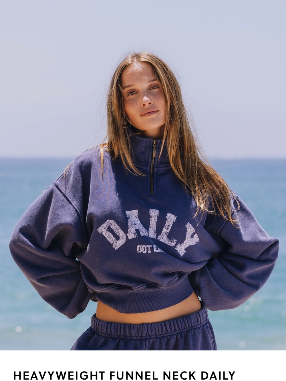Daily Drills Funnel Neck Sweatshirt - Navy